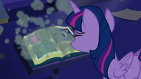 Twilight blows off dust from the book S5E12