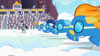 Wonderbolts getting ready to race S2E9