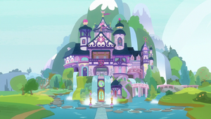 Exterior view of the School of Friendship S8E1