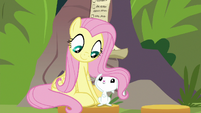 Fluttershy and Angel happy together S9E18