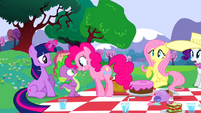 Pinkie's been taking lessons from Fluttershy...