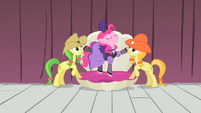 Pinkie Pie being lifted S1E21