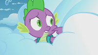 Spike tries to get Twilight's attention S5E25