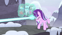 Starlight blasts the bridge with magic S5E2