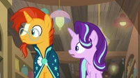 Sunburst and Starlight hear Twilight's excitement S7E24.png (852 KB)