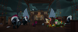 Tempest approaching Capper and the pirates MLPTM