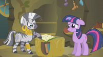 Twilight Looking At Book With Zecora S1E09