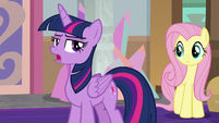 Twilight rolls her eyes at the photographer S8E13