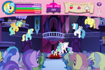 Celestia and other ponies congratulate you at Town Hall.