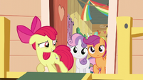 Apple Bloom banished from the clubhouse S5E4