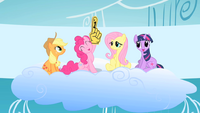 Gruppe auf einer Wolke in Cloudsdale S1E16