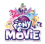 Larger version of the logo with the Mane Six and Spike