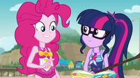 Pinkie and Twi with sunscreen on their noses EGDS21