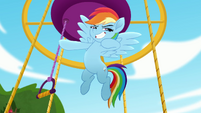 Rainbow Dash grinning and striking a pose MLPRR
