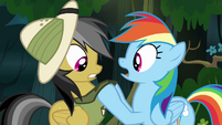 Rainbow grabs Daring's collar S4E04