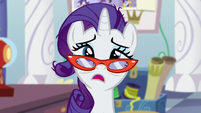 Rarity looking utterly exhausted S5E14