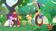 Spike and Discord happy for Mac and Sugar S9E23