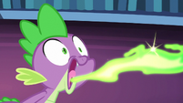 Spike belching magical fire S7E22