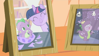 Wait...What's wrong with this picture? *Rimshot* No, I'm serious, Twilight was a Filly when she got Spike!