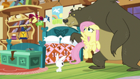 Fluttershy smiling at her animal friends S5E21