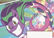 The Mane-iac swirling through a vortex, similarly to .