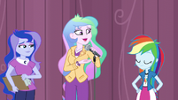 Principal Celestia presents Rainbow Dash EG3