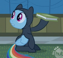 Rainbow Dash's front leg is slightly detached at the top.