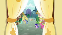 View of Ponyville from Sugarcube Corner S5E7