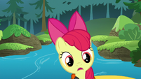 Apple Bloom notices the boat moving S6E4