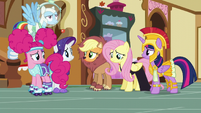 Fluttershy's friends confused by her rationale S5E21