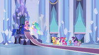 Main 6 and princesses in throne room EG