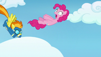 Pinkie Pie gets thrown from Spitfire's back S7E23