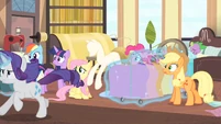 Again with the covers! And it looks like Spike wasn't very much help (but can we blame him?).