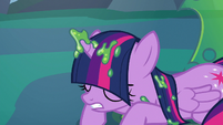Twilight Sparkle freed from her cocoon cage S6E26