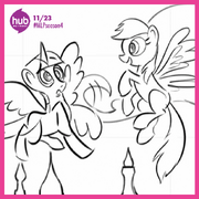 Twilight and Rainbow Dash flying animatic promotional