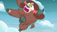 Yona plummeting out of the sky S8E25