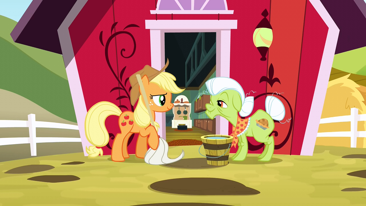 Applejack_and_Granny_Smith_proud_of_thei