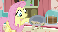 Fluttershy dropping sandwiches on the floor S7E12