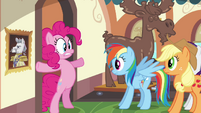 Pinkie blocking the entrance.