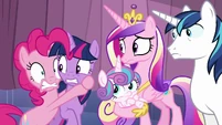 This looks adorable! Who needs to worry about a snowstorm when you can hang on to a pony like Twilight?