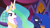 Princess Celestia and Luna incredulous S7E10