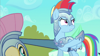 Rainbow Dash showing these ponies S3E2