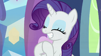 Rarity excictedly claps her hooves S9E19