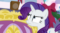 Rarity glaring at the P.A. system BGES3