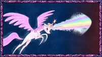 The Elements in action used by Princess Celestia.