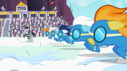 The Wonderbolts prepare to race S2E09