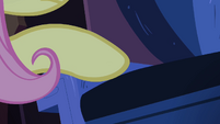 Fluttershy taps Luna's throne S4E03