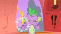 Spike makes fire without breathing.