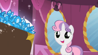 Sweetie Belle looking at the gems S2E05