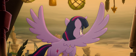 Twilight taking off out of Capper's window MLPTM